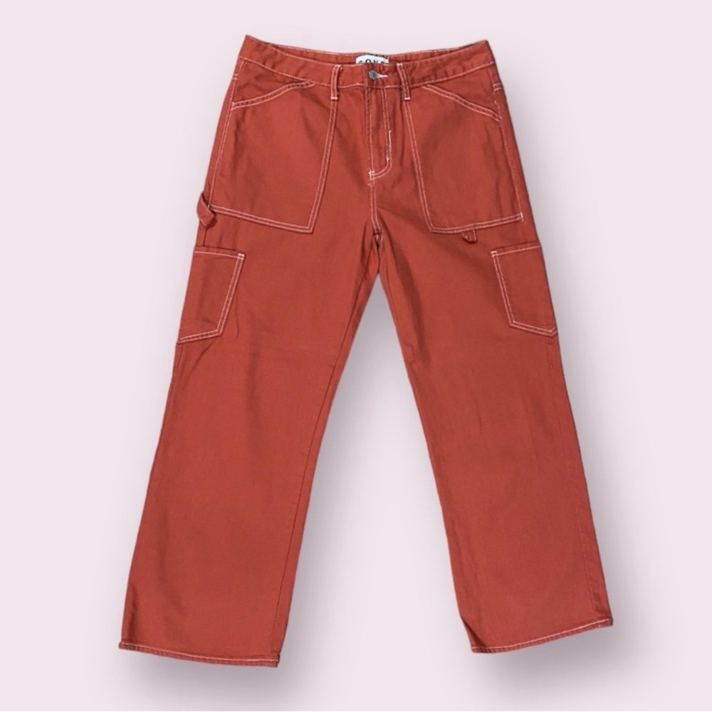 Chic Rust Red Cargo Pants - Size 13